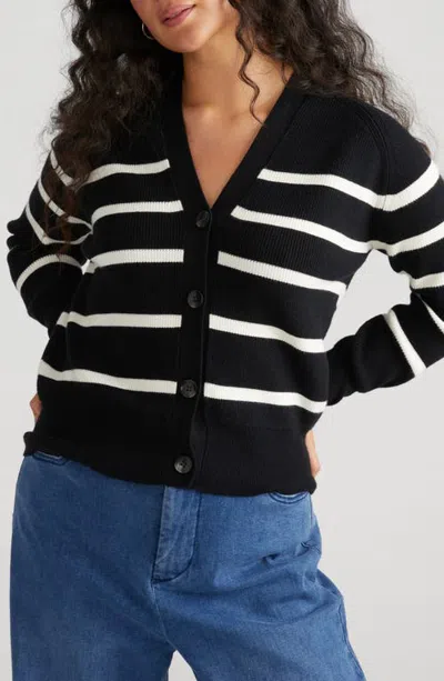 Universal Standard Rib Cardigan In Black