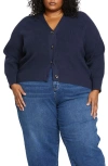 Universal Standard Rib Cardigan In Midnight