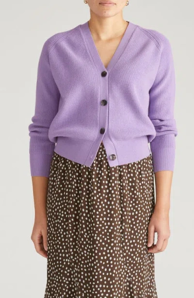 Universal Standard Rib Cardigan In Purple