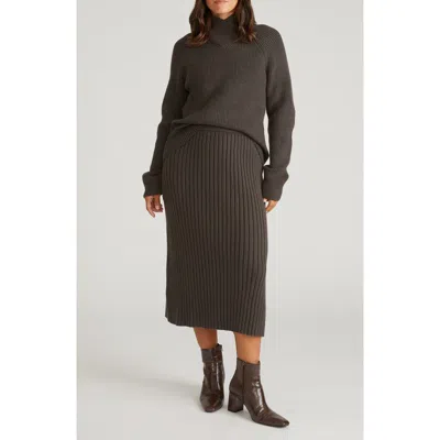 Universal Standard Risa Better Than Wool Sweater Midi Skirt In Brown