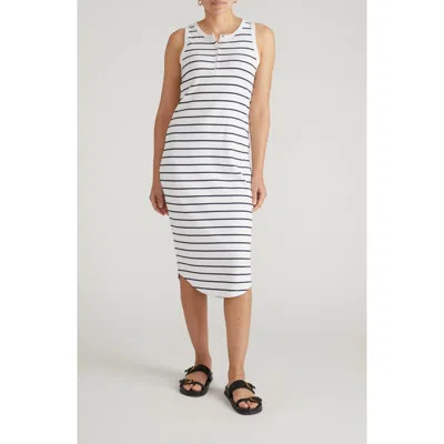 Universal Standard Romera Sleeveless Rib Midi Dress In White