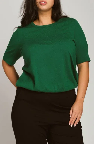 Universal Standard Rosie Short Sleeve Sweater In Green