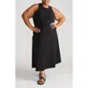 Universal Standard Sardinia Cotton Tank Dress In Black