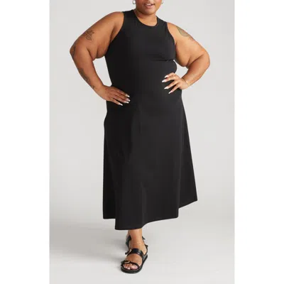 Universal Standard Sardinia Cotton Tank Dress In Black
