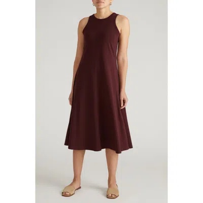Universal Standard Sardinia Cotton Tank Dress In Burgundy