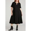 Universal Standard Saskia Ponte Knit Midi Dress In Black