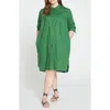 Universal Standard Seaside Long Sleeve Linen Blend Shirtdress In Jardin