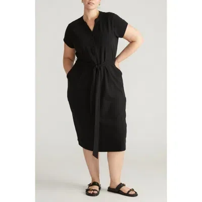 Universal Standard Serengeti Tie Waist Dress In Black