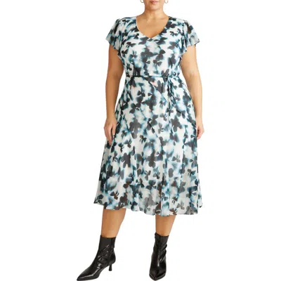 Universal Standard Sevilla Chiffon Dress In Multi
