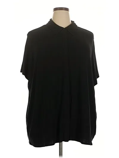 Pre-owned Universal Standard Short Sleeve Blouse In Black