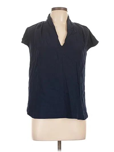 Pre-owned Universal Standard Short Sleeve Blouse In Blue