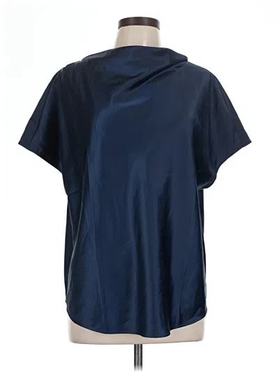 Pre-owned Universal Standard Short Sleeve Blouse In Blue