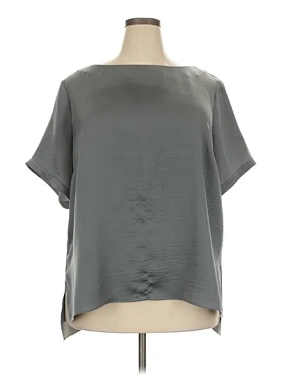 Pre-owned Universal Standard Short Sleeve Blouse In Gray