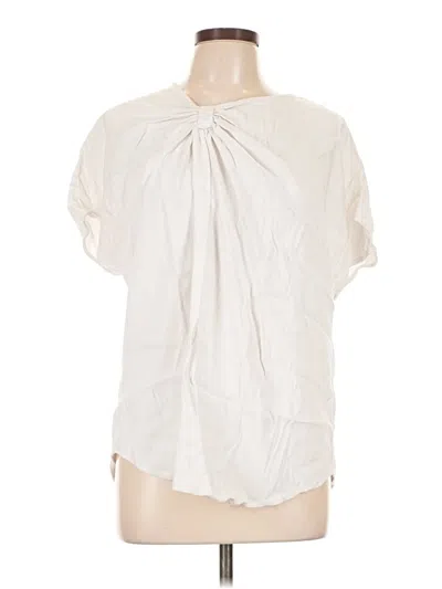 Pre-owned Universal Standard Short Sleeve Blouse In White