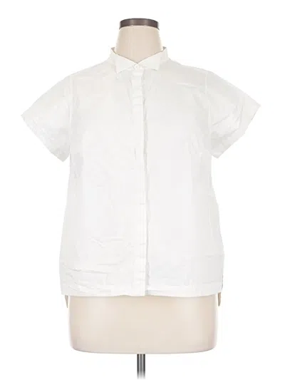 Pre-owned Universal Standard Short Sleeve Blouse In White