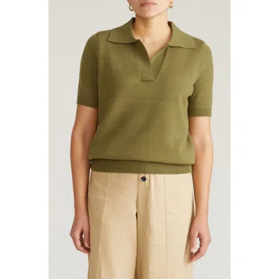 Universal Standard Short Sleeve Sweater In Green