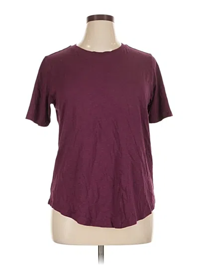 Pre-owned Universal Standard Short Sleeve T-shirt In Burgundy