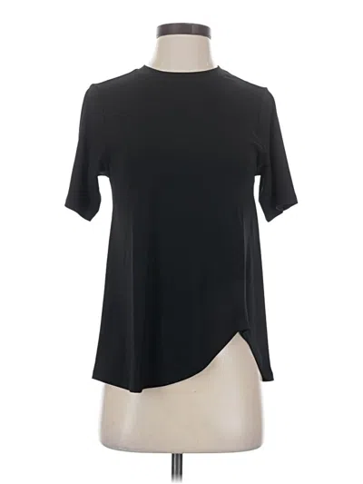 Pre-owned Universal Standard Short Sleeve Top Black Mock Neckline Tops