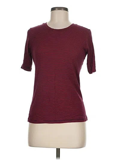 Pre-owned Universal Standard Short Sleeve Top Burgundy Crew Neck Tops