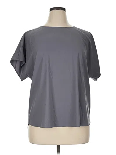Pre-owned Universal Standard Short Sleeve Top Gray Crew Neck Tops