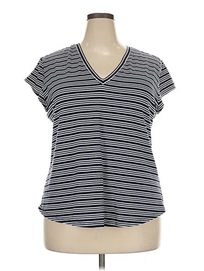 Pre-owned Universal Standard Short Sleeve Top Gray V-neck Tops