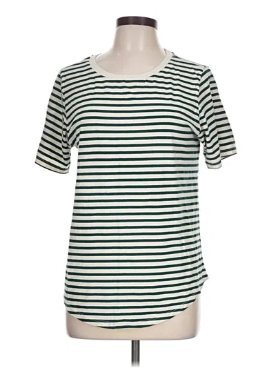 Pre-owned Universal Standard Short Sleeve Top Green Boatneck Tops