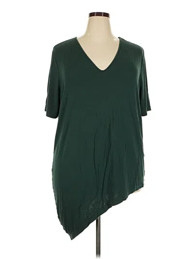 Pre-owned Universal Standard Short Sleeve Top Green V-neck Tops