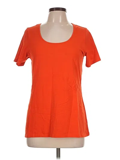 Pre-owned Universal Standard Short Sleeve Top Orange Scoop Neck Tops