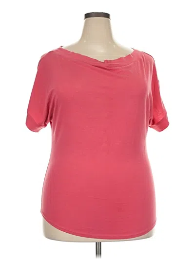Pre-owned Universal Standard Short Sleeve Top Pink Cowl Neck Tops