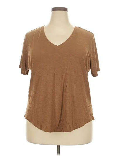 Pre-owned Universal Standard Short Sleeve T-shirt In Brown