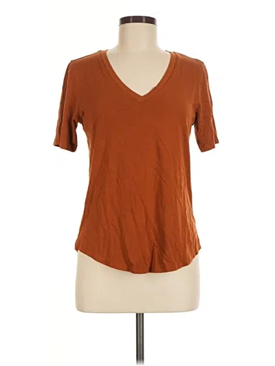 Pre-owned Universal Standard Short Sleeve T-shirt In Brown