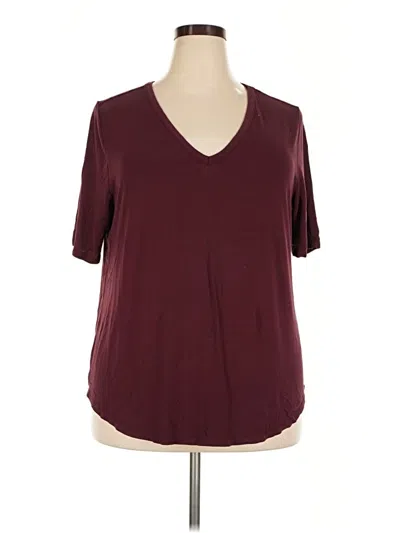 Pre-owned Universal Standard Short Sleeve T-shirt In Burgundy