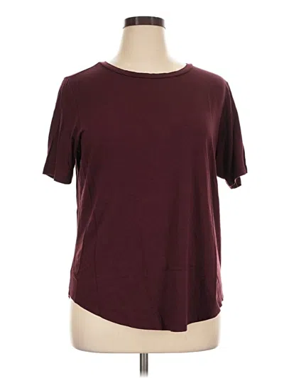 Pre-owned Universal Standard Short Sleeve T-shirt In Burgundy