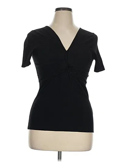 Pre-owned Universal Standard Short Sleeve Turtleneck In Black