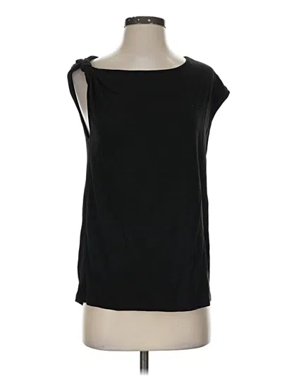Pre-owned Universal Standard Sleeveless Top Black One Shoulder Neckline Tops