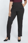 Universal Standard Smart Elastic Waist Ponte Pants In Slate Pinstripe