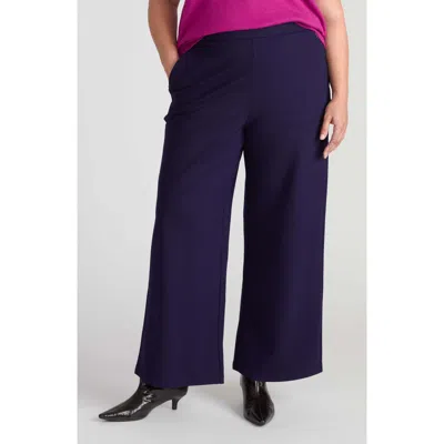 Universal Standard Stephanie Wide Leg Ponte Pants In Supernova Blue