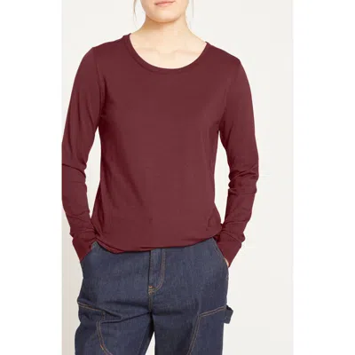 Universal Standard T Rex Long Sleeve Tee In Burgundy