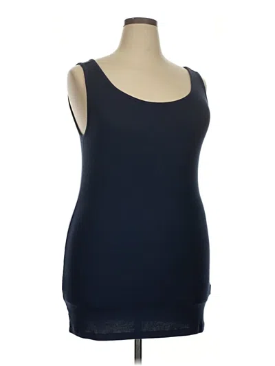 Pre-owned Universal Standard Tank Top Blue Strapless Neckline Tops