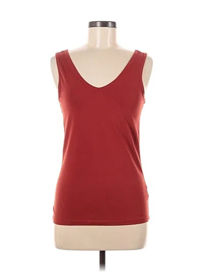 Pre-owned Universal Standard Tank Top Burgundy Sweetheart Neckline Tops