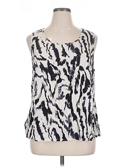 Pre-owned Universal Standard Tank Top Silver Halter Neckline Tops