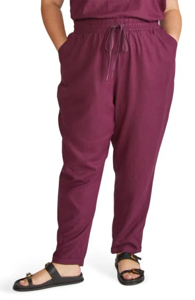 Universal Standard Tapered Drawstring Pants In Acai