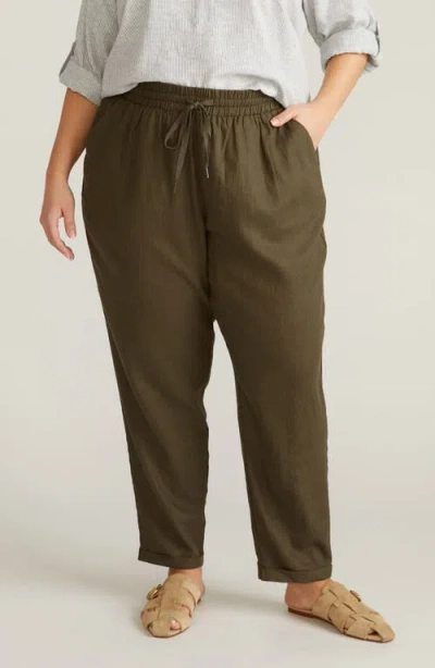 Universal Standard Tapered Drawstring Pants In Green