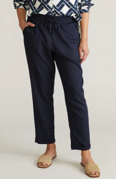 Universal Standard Tapered Drawstring Pants In Navy