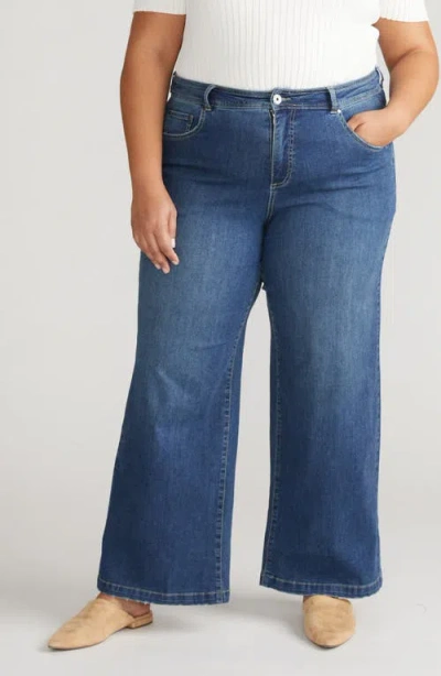 Universal Standard Taylor Comfortdenim Trouser Jeans In Seychelles Blue