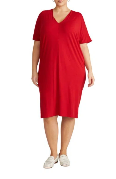 Universal Standard Teresa Jersey Shift Dress In Red
