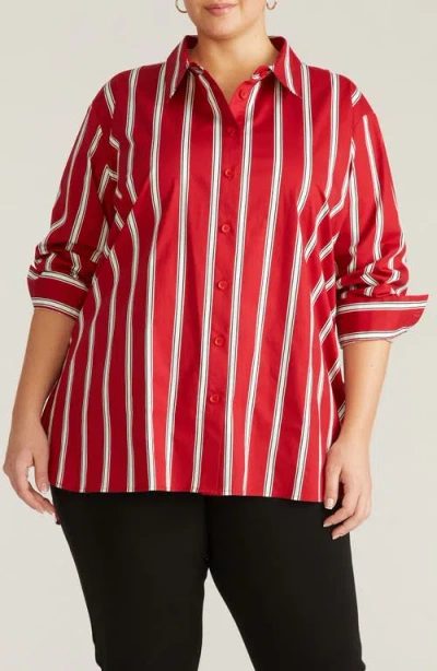 Universal Standard The Artist Poplin Shirt In Multi