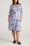 Universal Standard The Divine Jersey Wrap Dress In Purple
