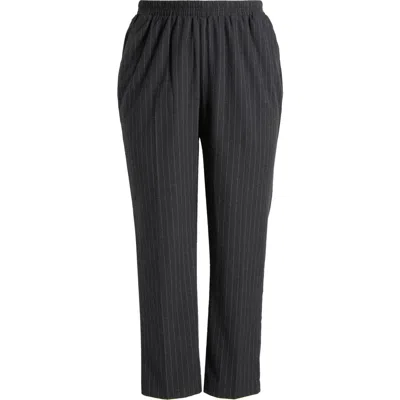 Universal Standard The Pinstripe High Waist Pants In Graphite