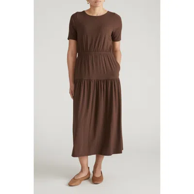 Universal Standard Thea Divine Jersey Midi Dress In Brown